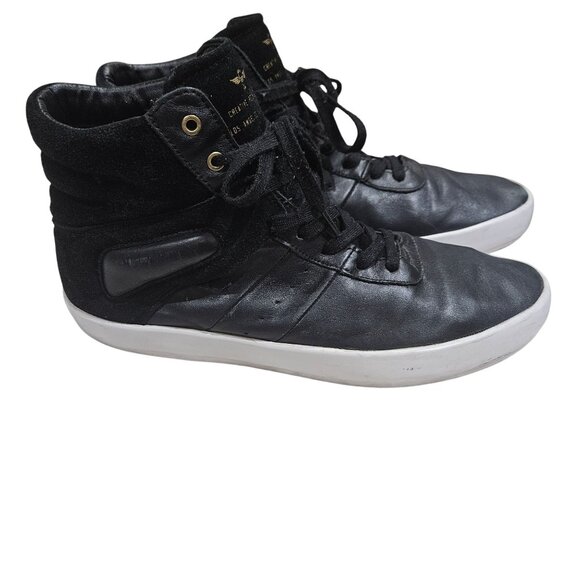 Creative Recreation Mens High-Top Black Leather Sneakers Size 11 Medium - Picture 2 of 9
